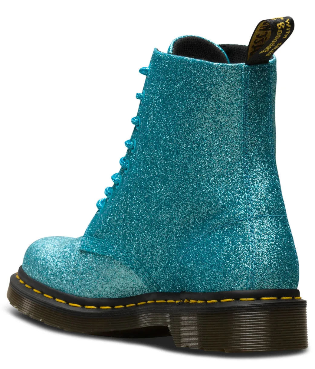 1460 Pascal Glitter Turquoise Boots