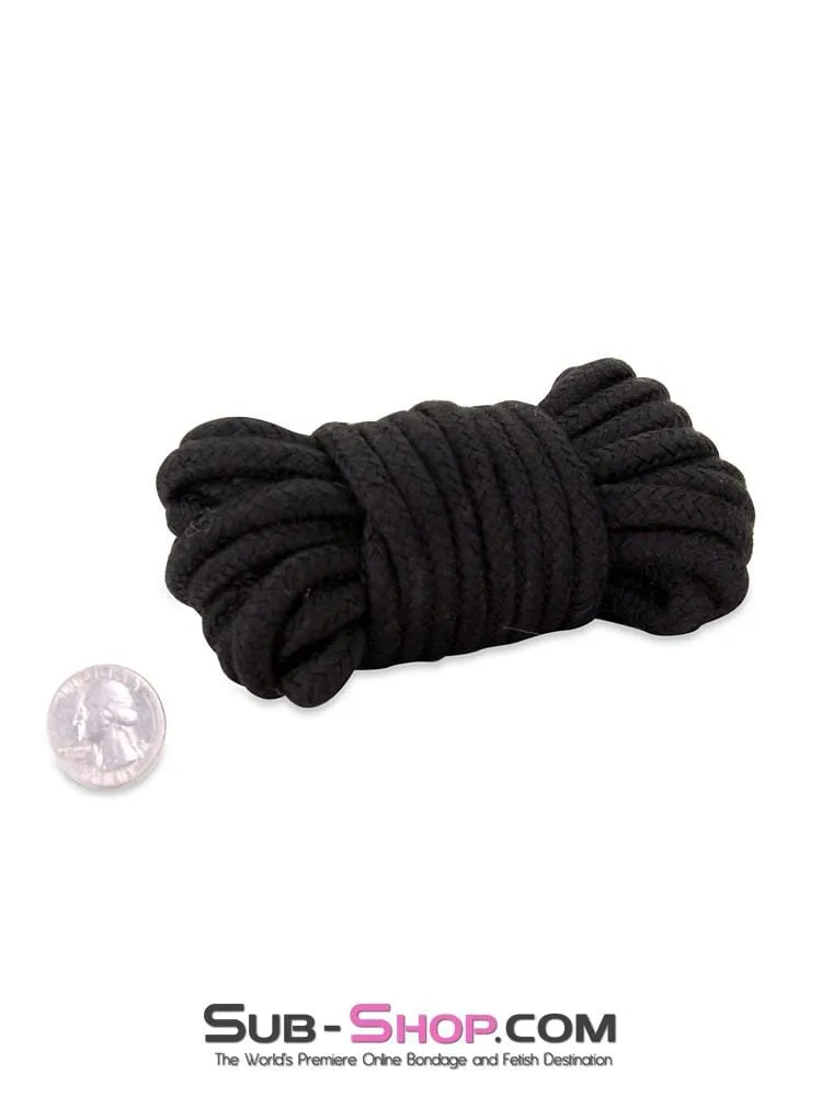 2749M      Rope Bondage Quickie, Black Bondage And Fetish Cotton Rope - 15 feet - MEGA Deal