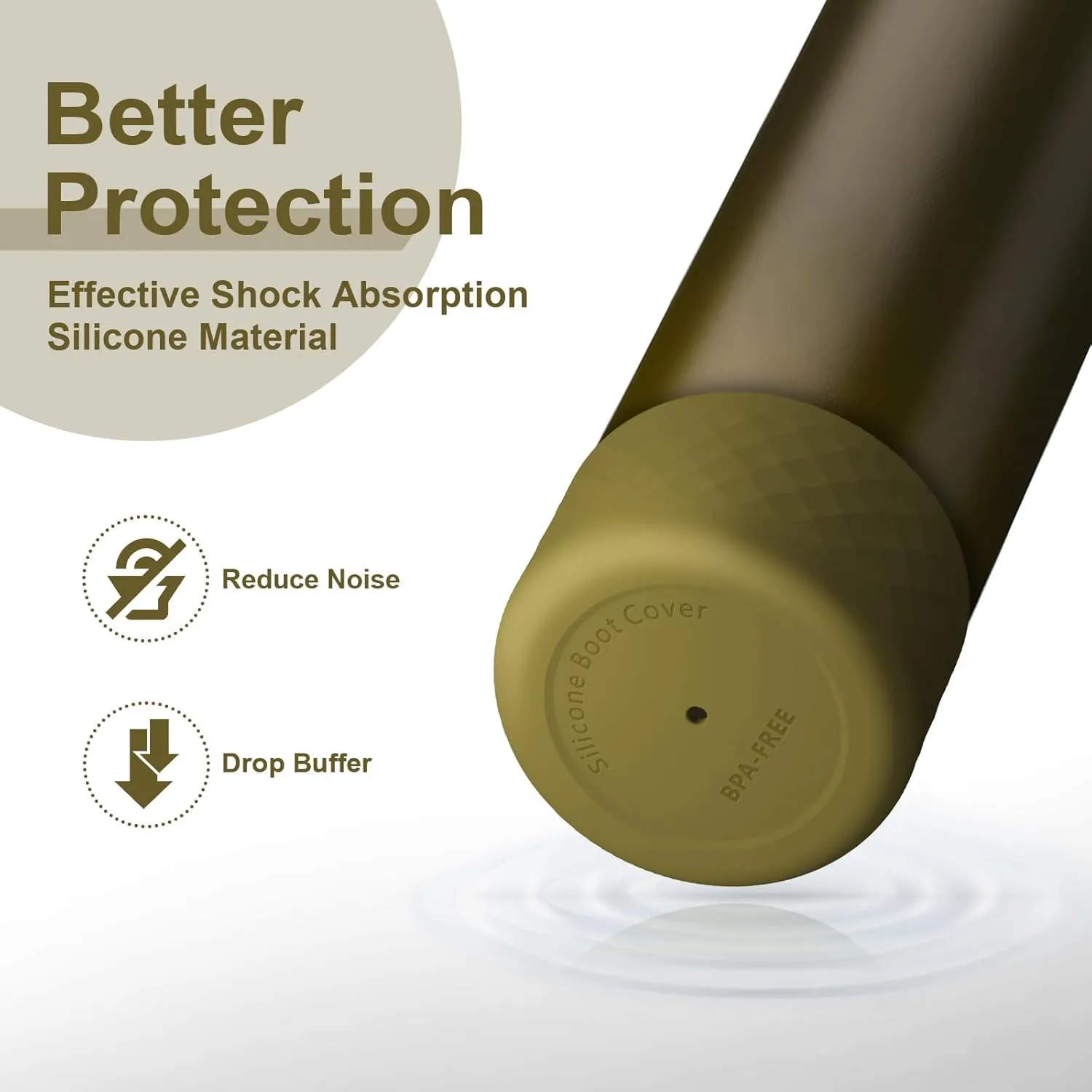 2PCS Silicone Water Bottle Boot for Owala 24oz 32oz 40oz, Anti-Slip Protective Sleeve Bottom Bumper Protector for FreeSip, Twist, and Flip Stainless Steel Water Bottles