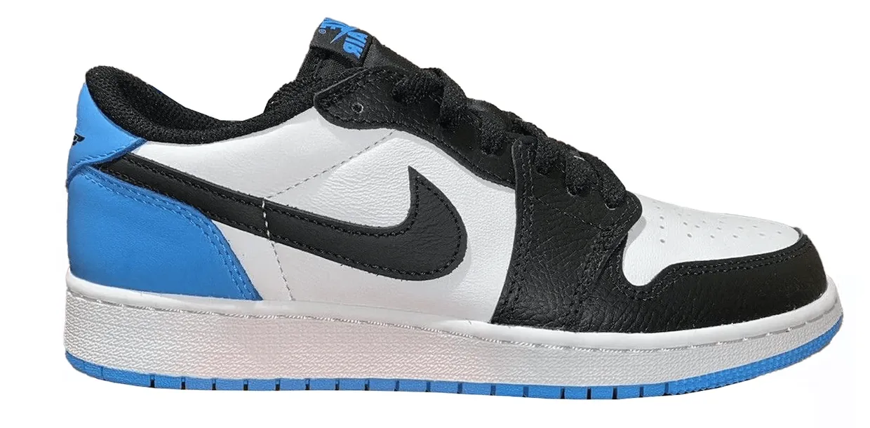 Air Jordan 1 Retro Low OG Black Dark Powder Blue (GS)