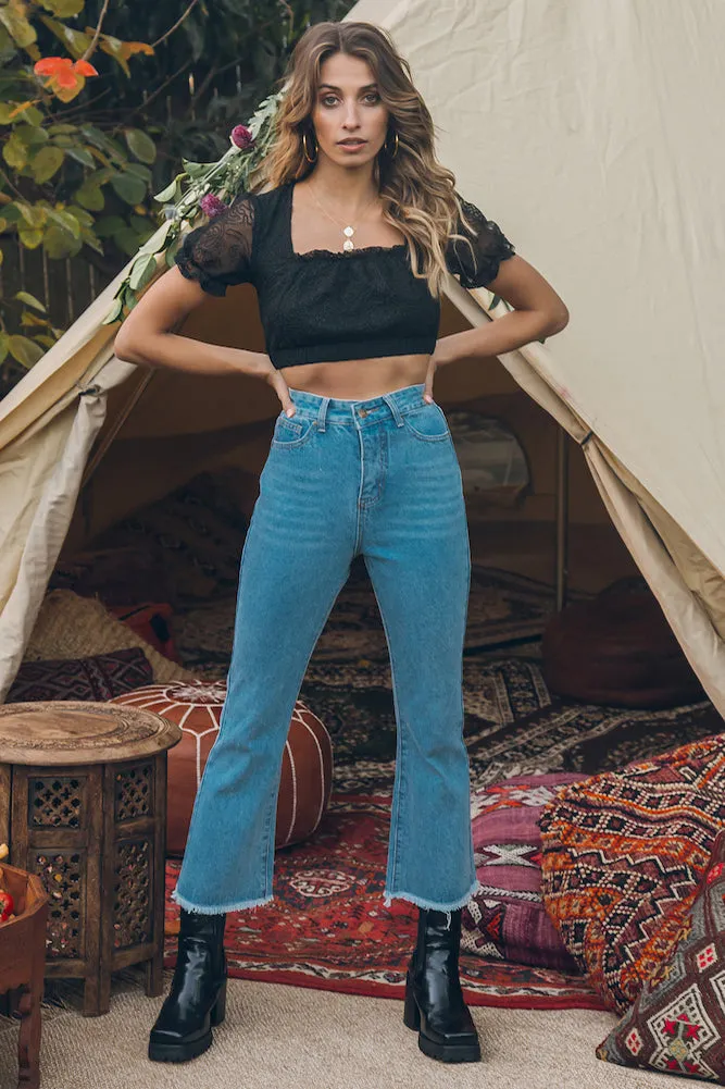 Albatross Crop Top Black