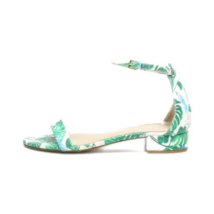 Aldo Flat Sandals Leather Green Colour For Women