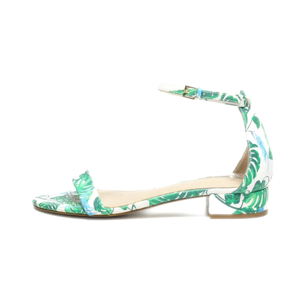 Aldo Flat Sandals Leather Green Colour For Women