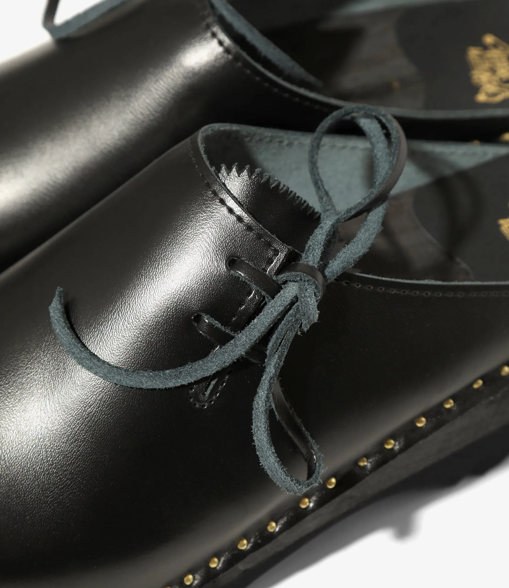 Alps Side Lace Clog – Black Leather