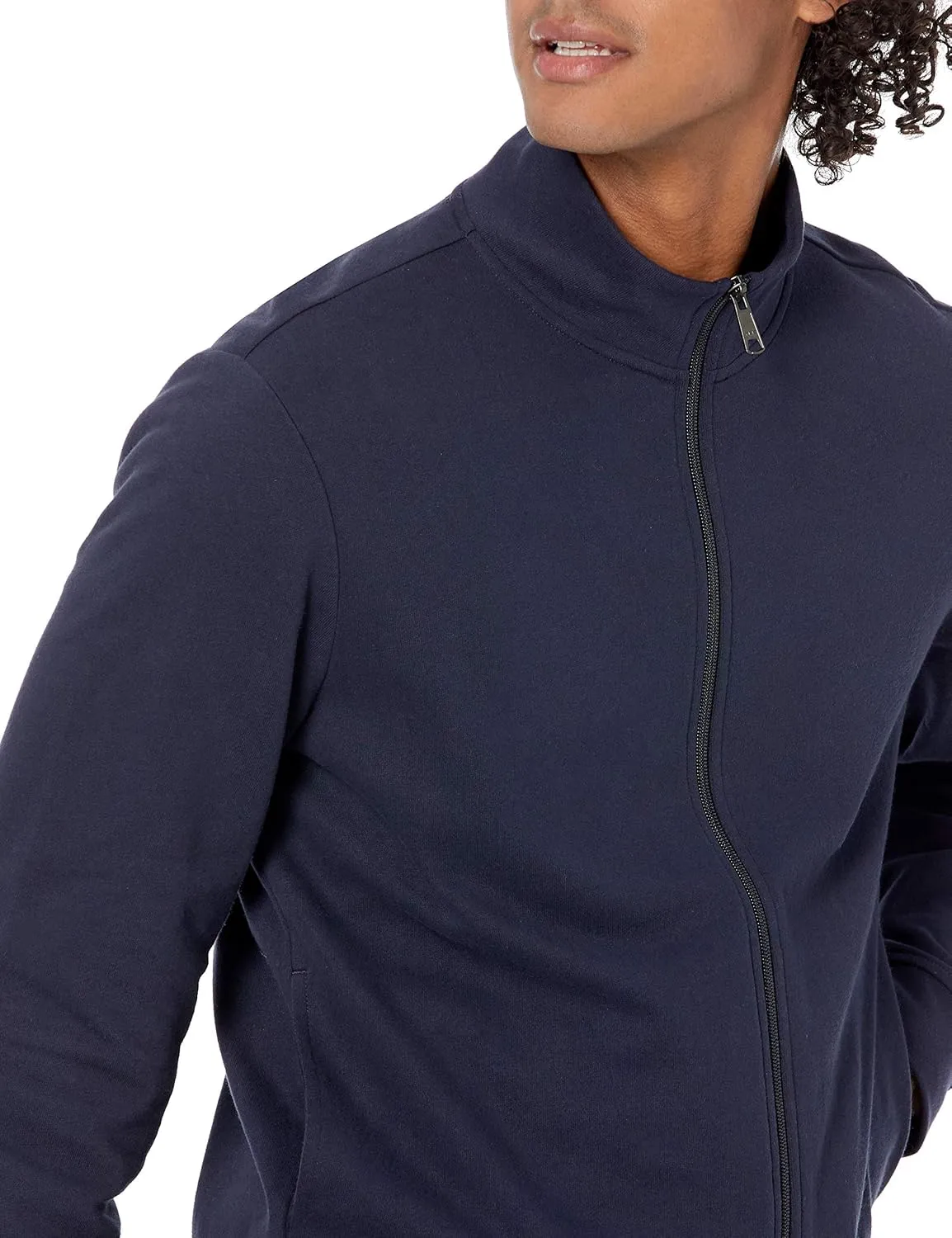 Amazon Essentials Men's Zip Up Sweatshirt, Lightweight French Terry, Mock Neck