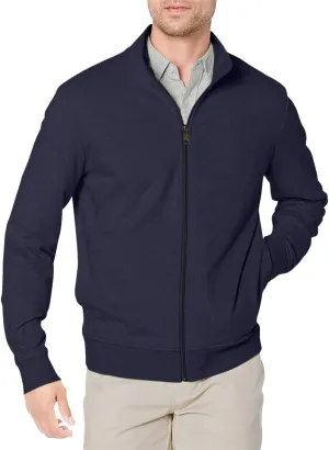 Amazon Essentials Men's Zip Up Sweatshirt, Lightweight French Terry, Mock Neck