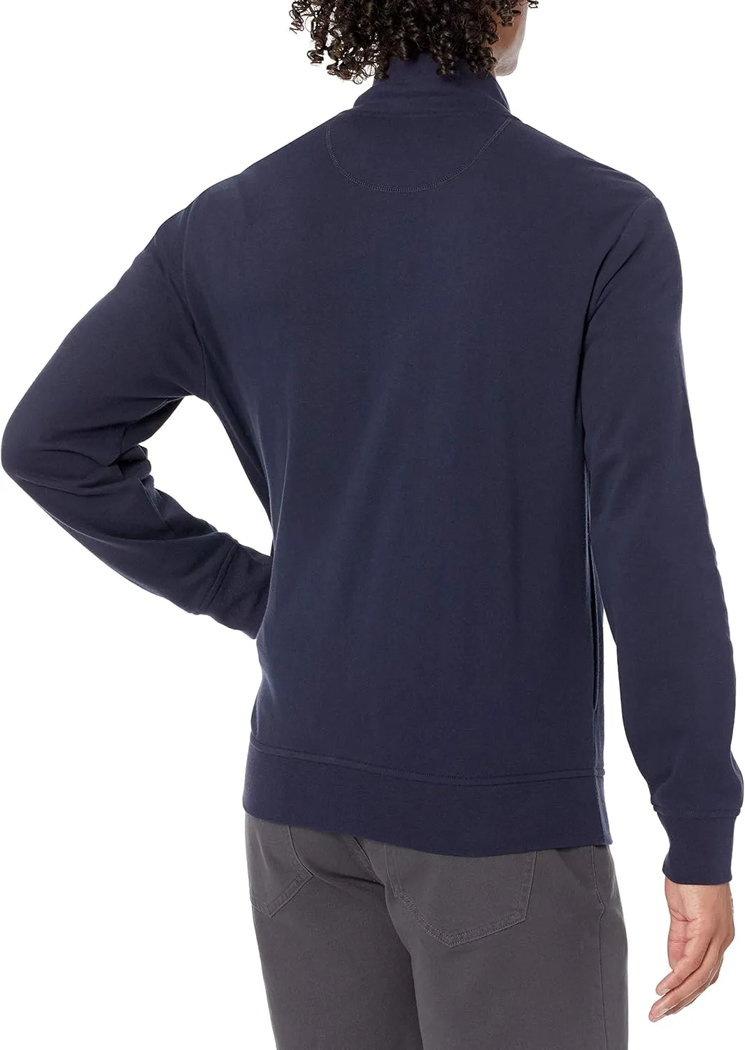Amazon Essentials Men's Zip Up Sweatshirt, Lightweight French Terry, Mock Neck