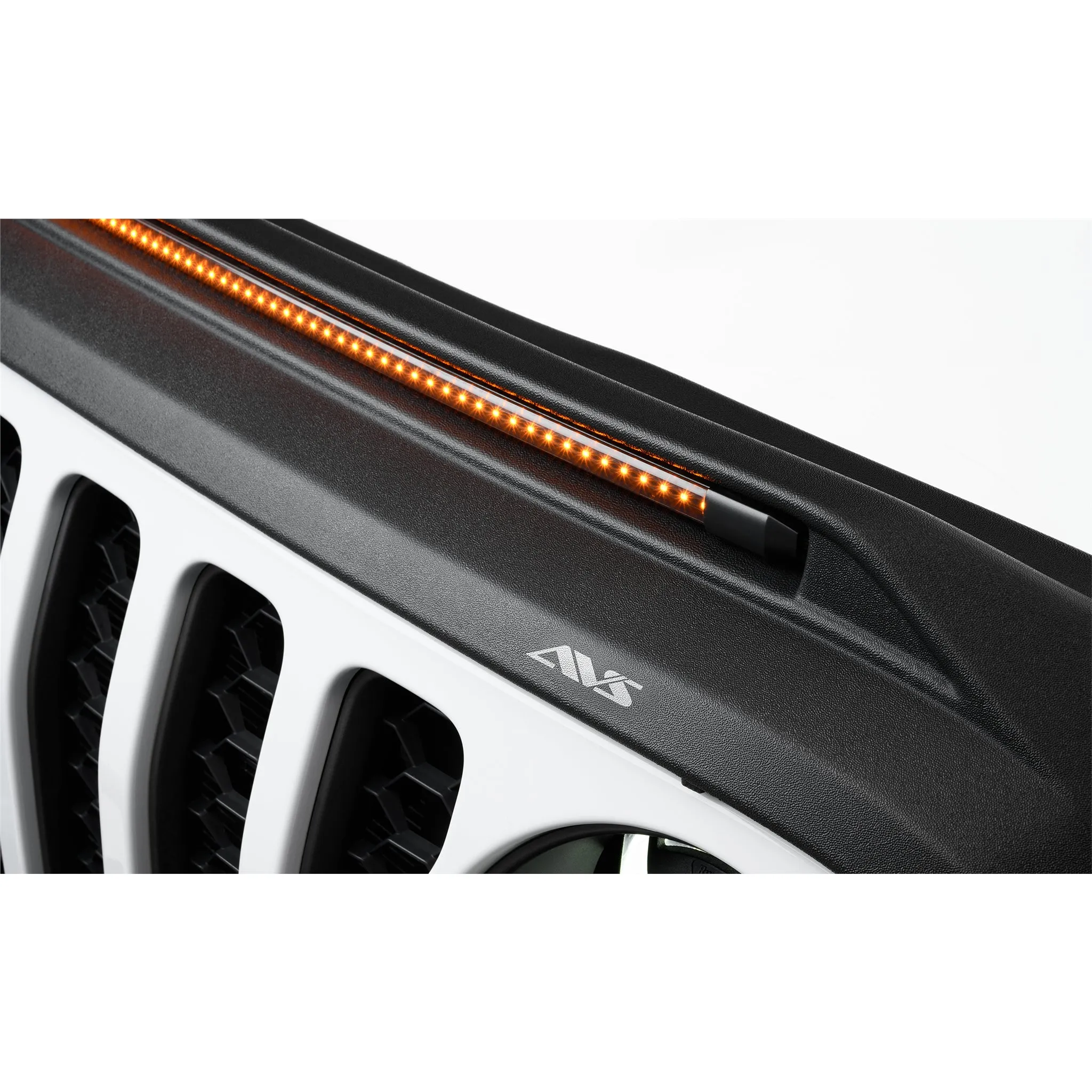 Auto Ventshade Aeroskin Lightshield Pro Bug Deflector - Black - Jeep Wrangler JK/Gladiator JT 2018-22