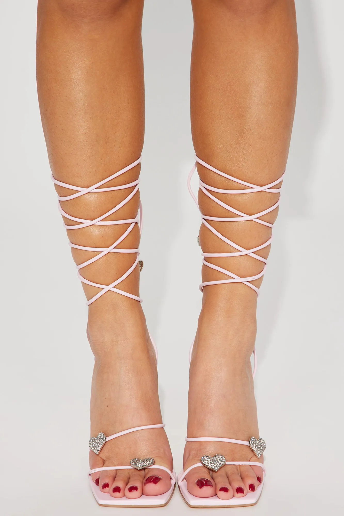 Be Your Sweetheart Wrap Up Heels - Blush