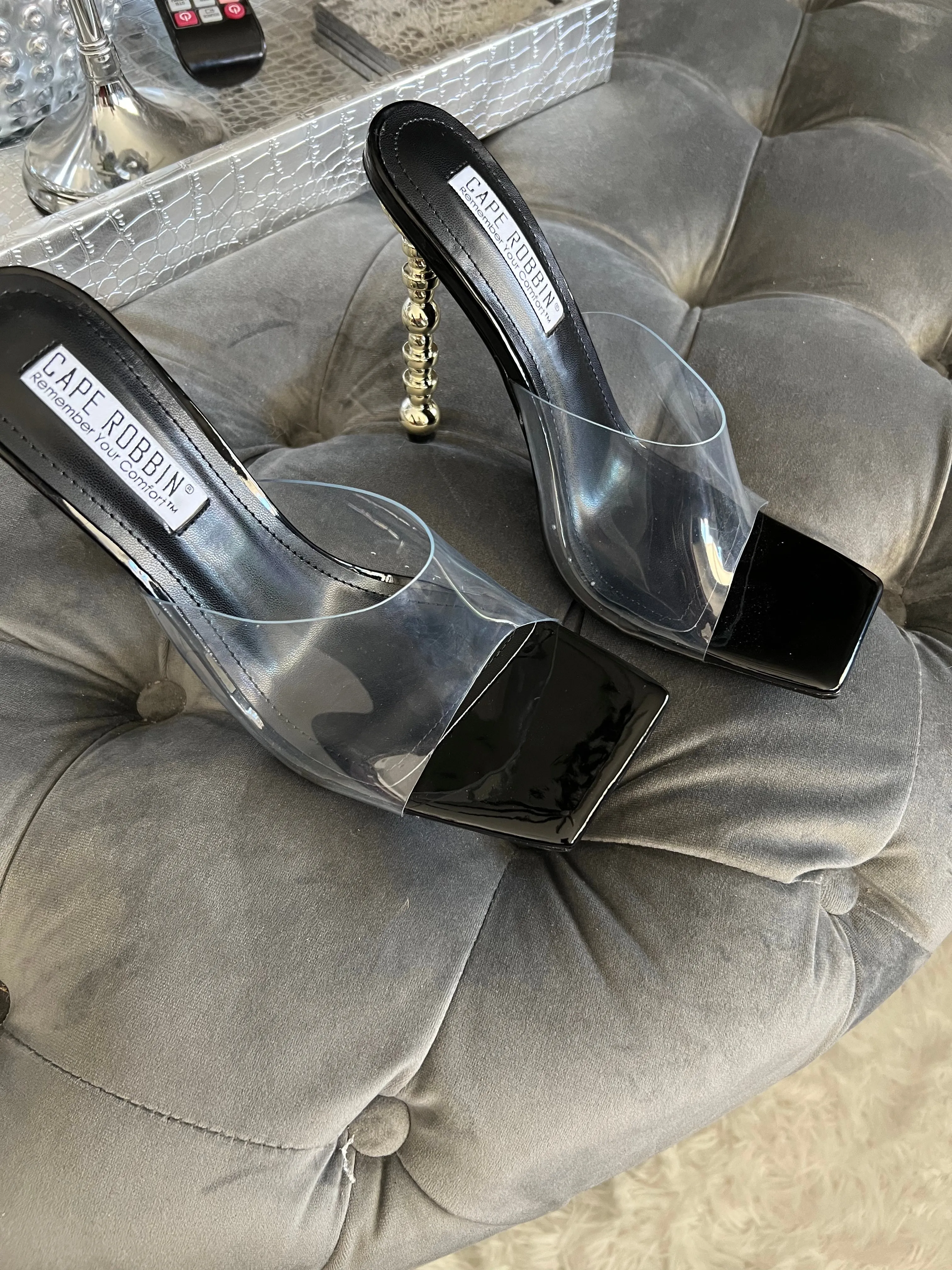 Black Clear Heels