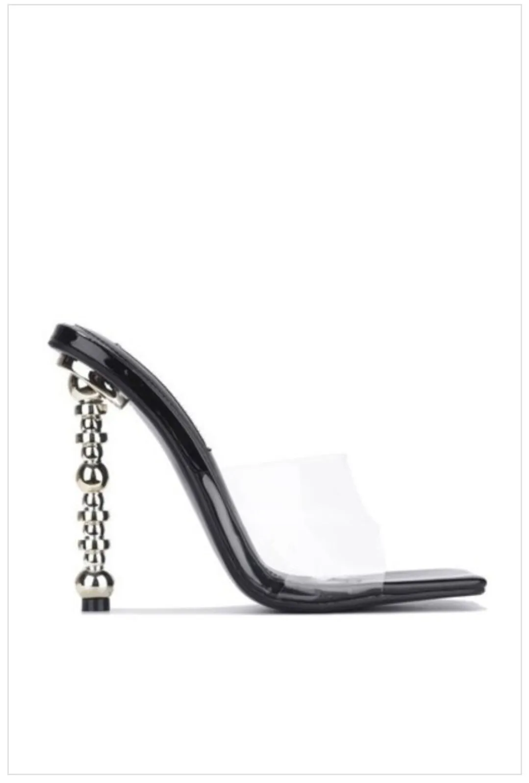 Black Clear Heels