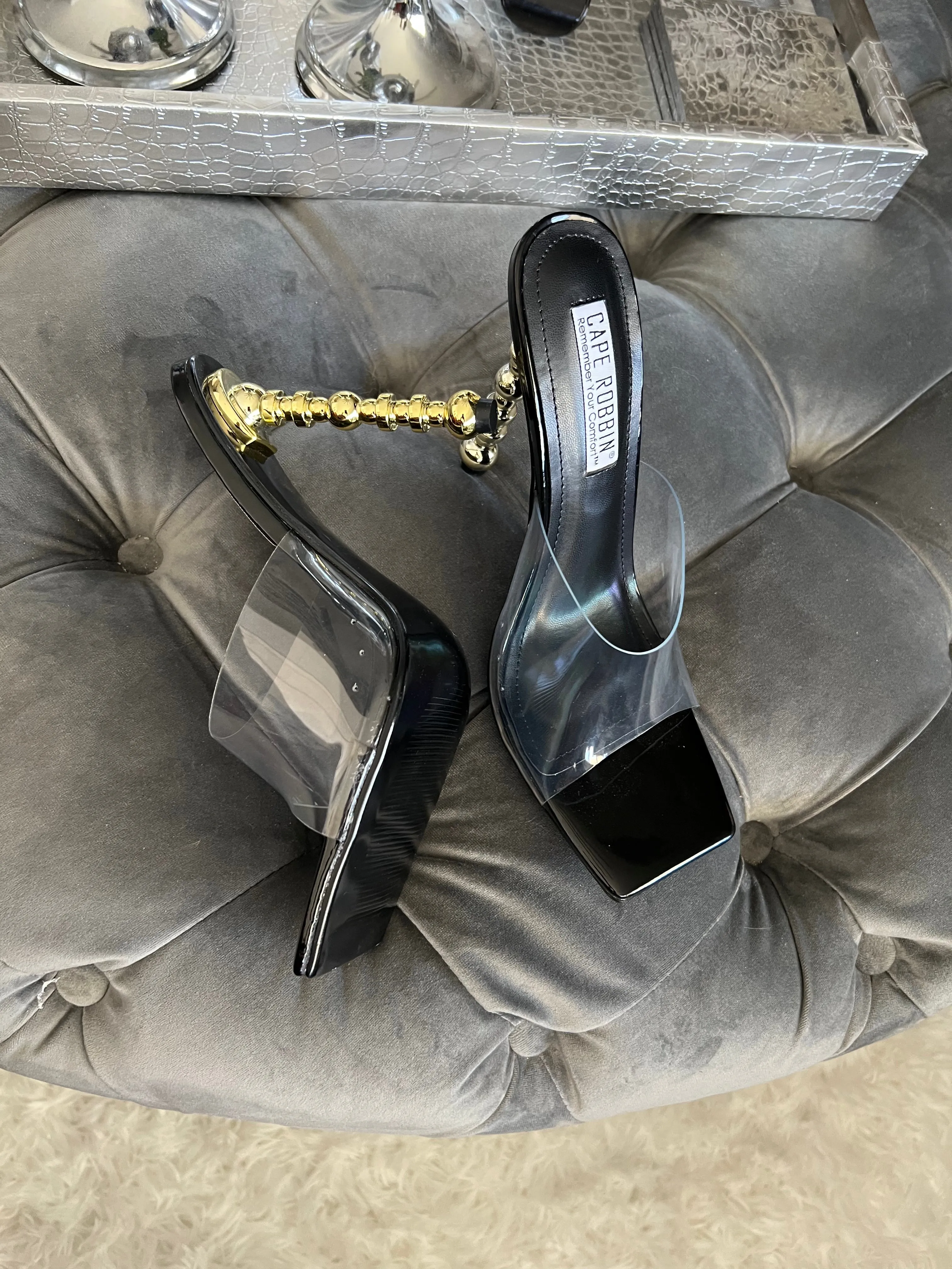 Black Clear Heels