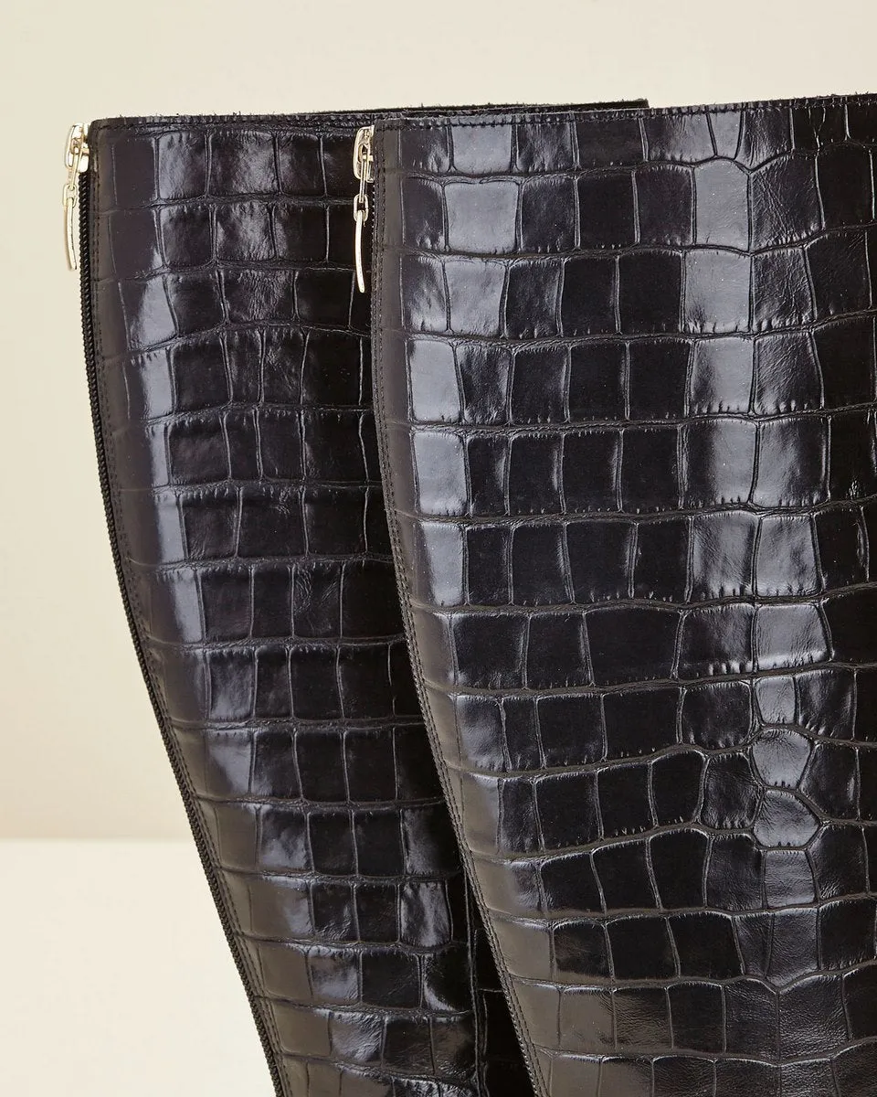 Bottes En Cuir Romiaow Noir
