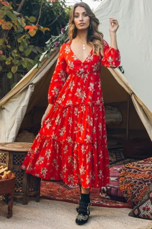 Cast A Spell Maxi Dress Red