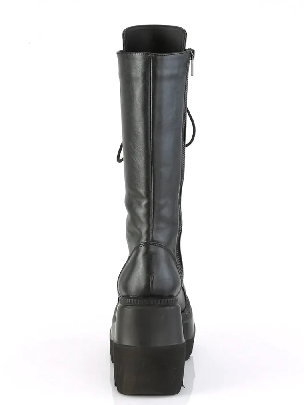 DEMONIA SHAKER-72 BOOTS - BLACK VEGAN LEATHER ✰ PRE ORDER ✰