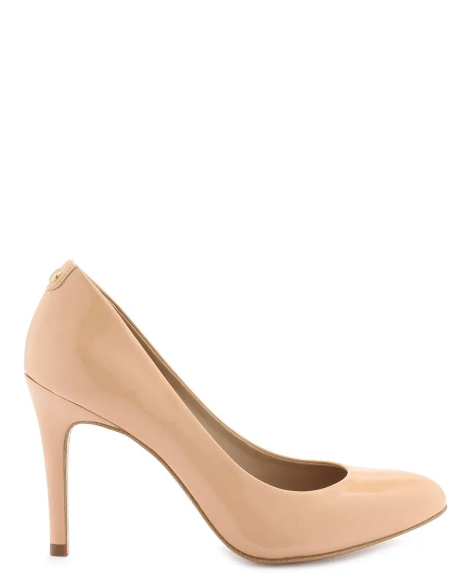 Escarpins En Cuir De Veau Vernis Jellisa - Nude