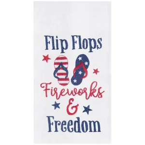 Flip Flops & Fireworks Kitchen Towel