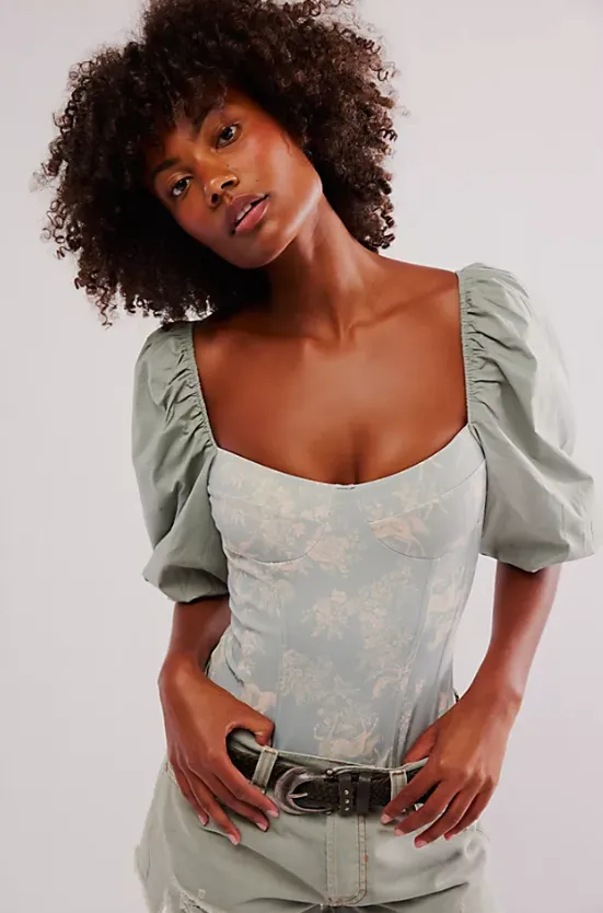 Free People Prairie Rose Bodysuit