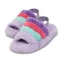 Girls Slippers | Purple, Pink & Blue Furry | IScream