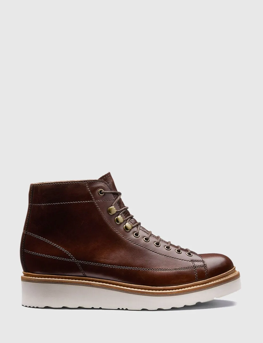 Grenson Andy Leather Monkey Boot - Chestnut Brown