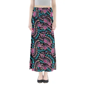Hawk Feathers Heat Map Full Length Maxi Skirt