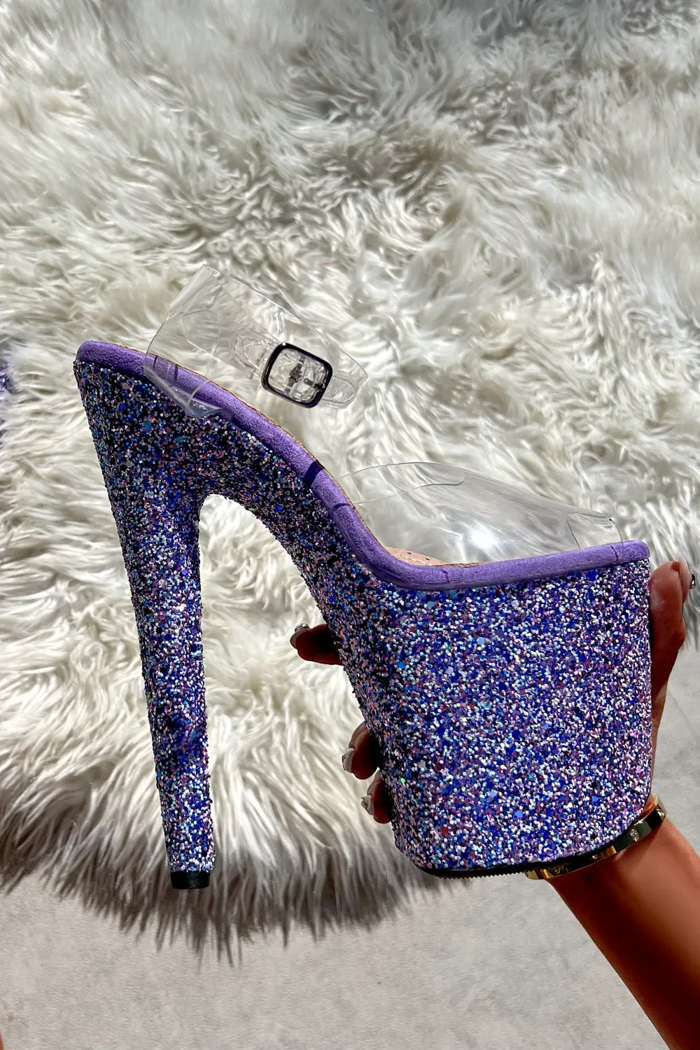 Hella Heels The Glitterati XTRA 8inch Classic Stiletto - Confetti
