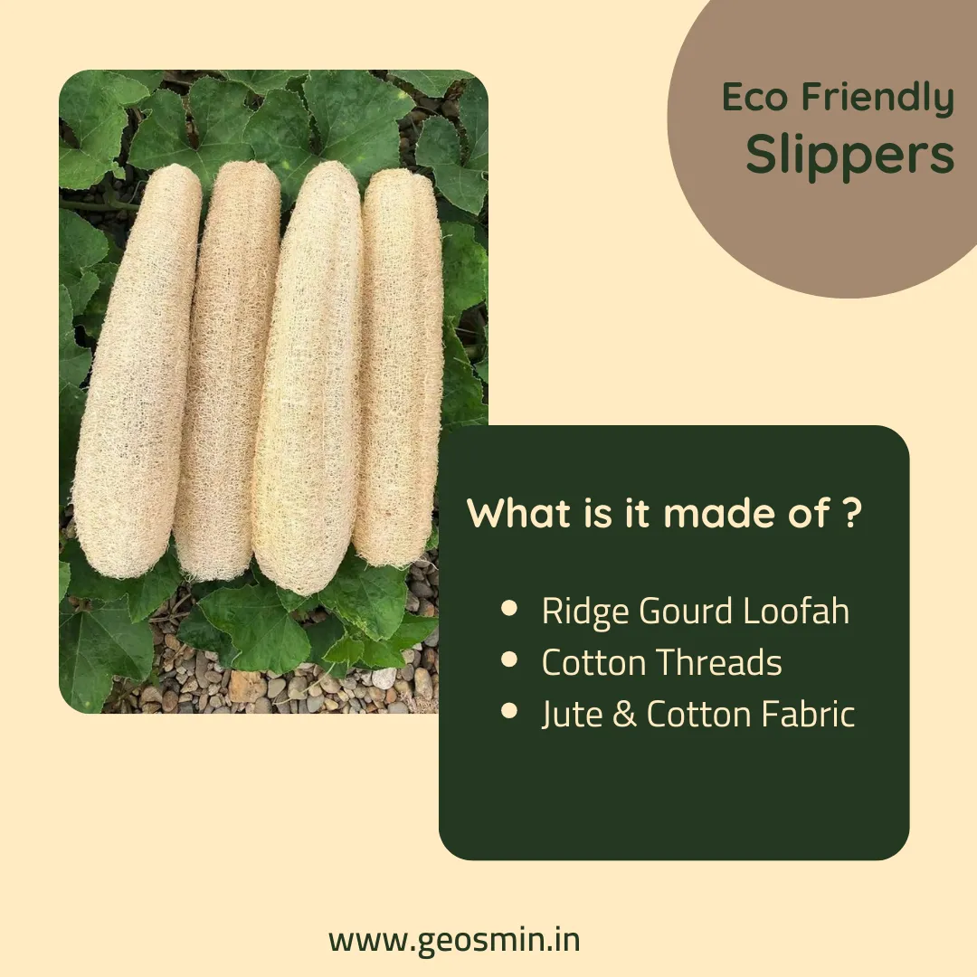 Indoor slippers – loofah | open toe slidders