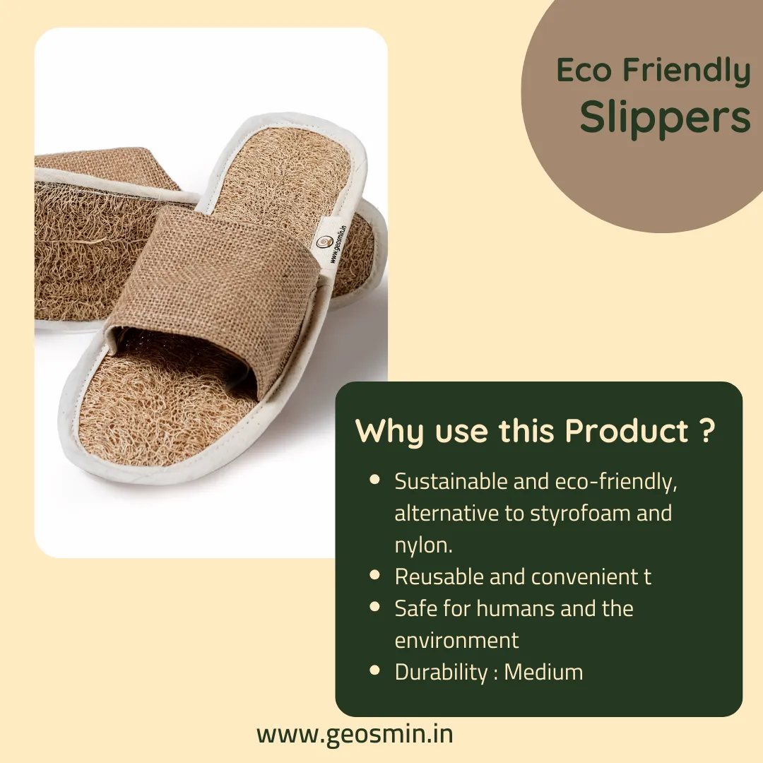 Indoor slippers – loofah | open toe slidders