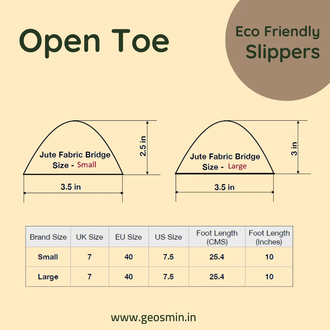Indoor slippers – loofah | open toe slidders