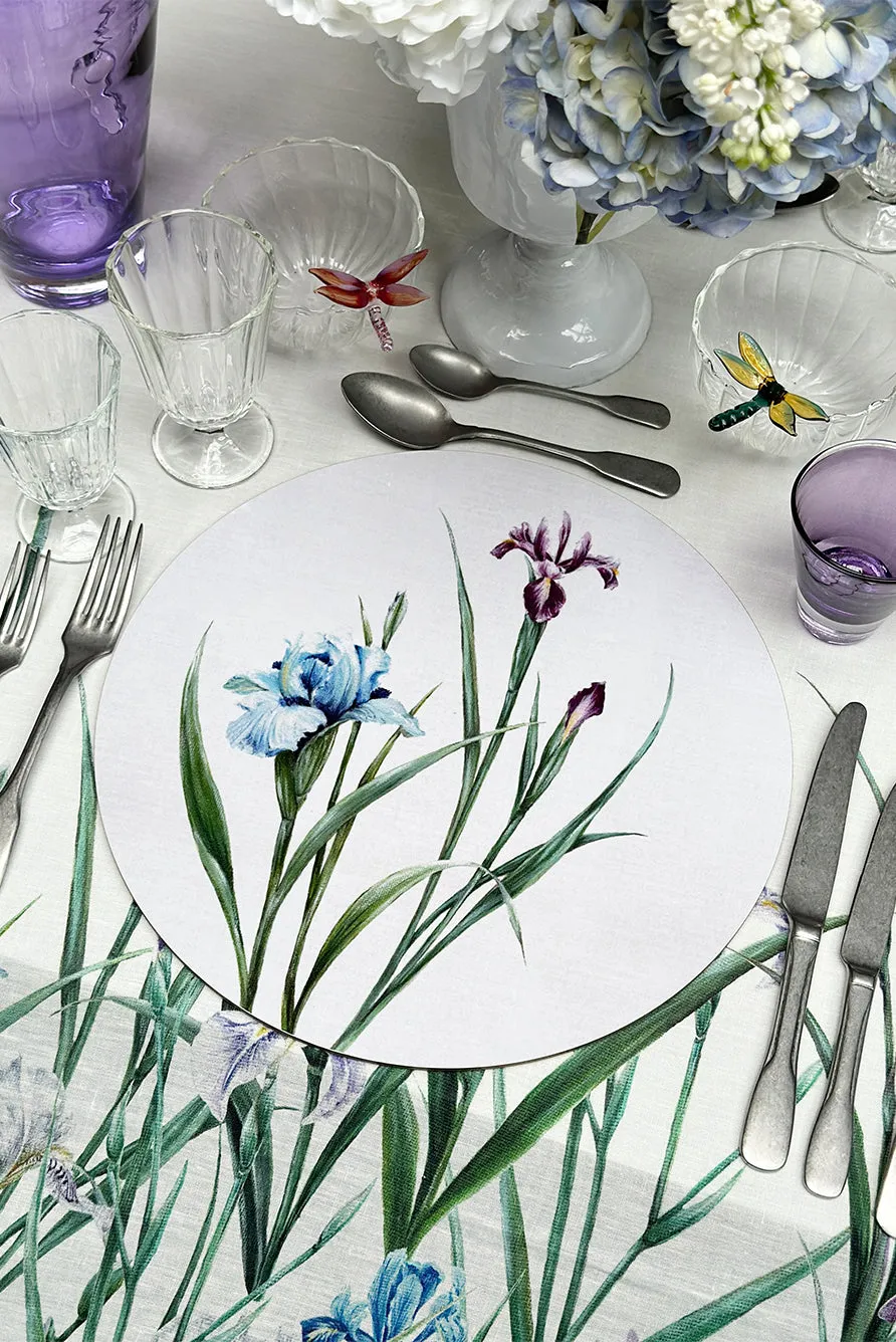Iris Round Cork-backed Placemat in Violet