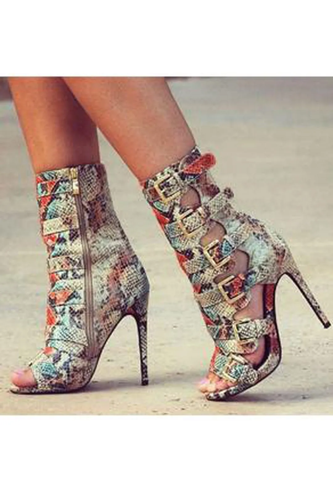 JUNO - BELTED PYTHON BOOTS