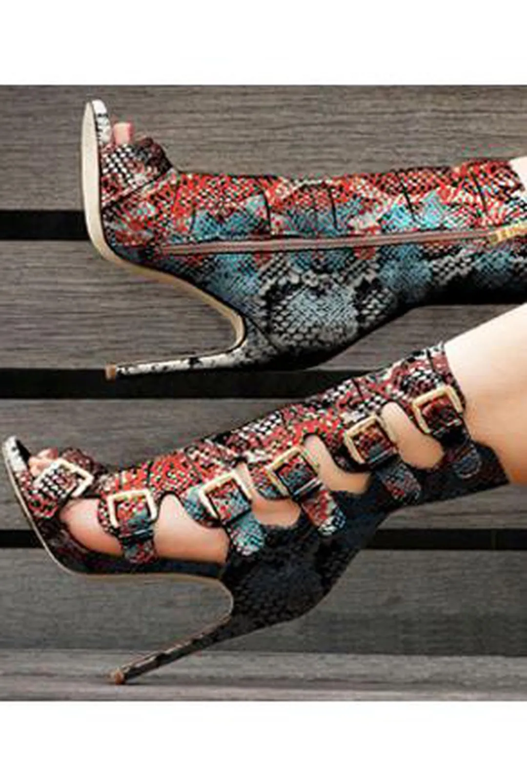 JUNO - BELTED PYTHON BOOTS