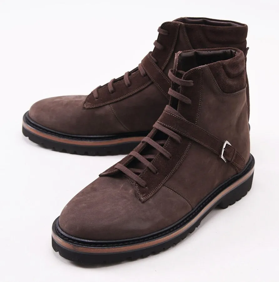 Kiton Nubuck Leather Ankle Boots