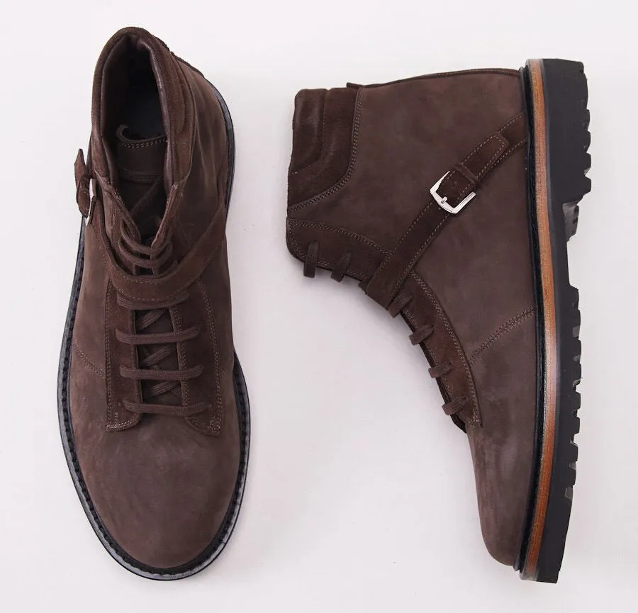 Kiton Nubuck Leather Ankle Boots