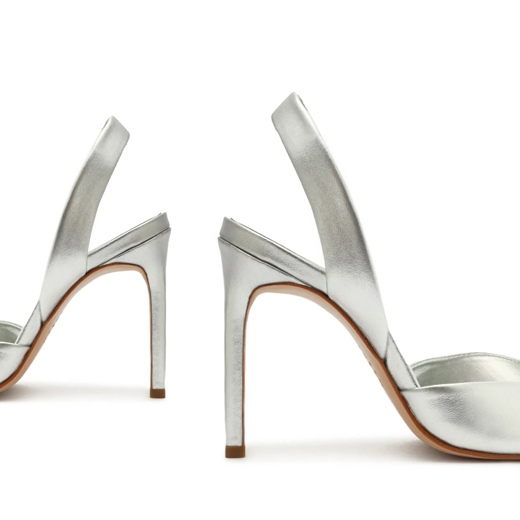 Lou Sling Metallic Leather Pump