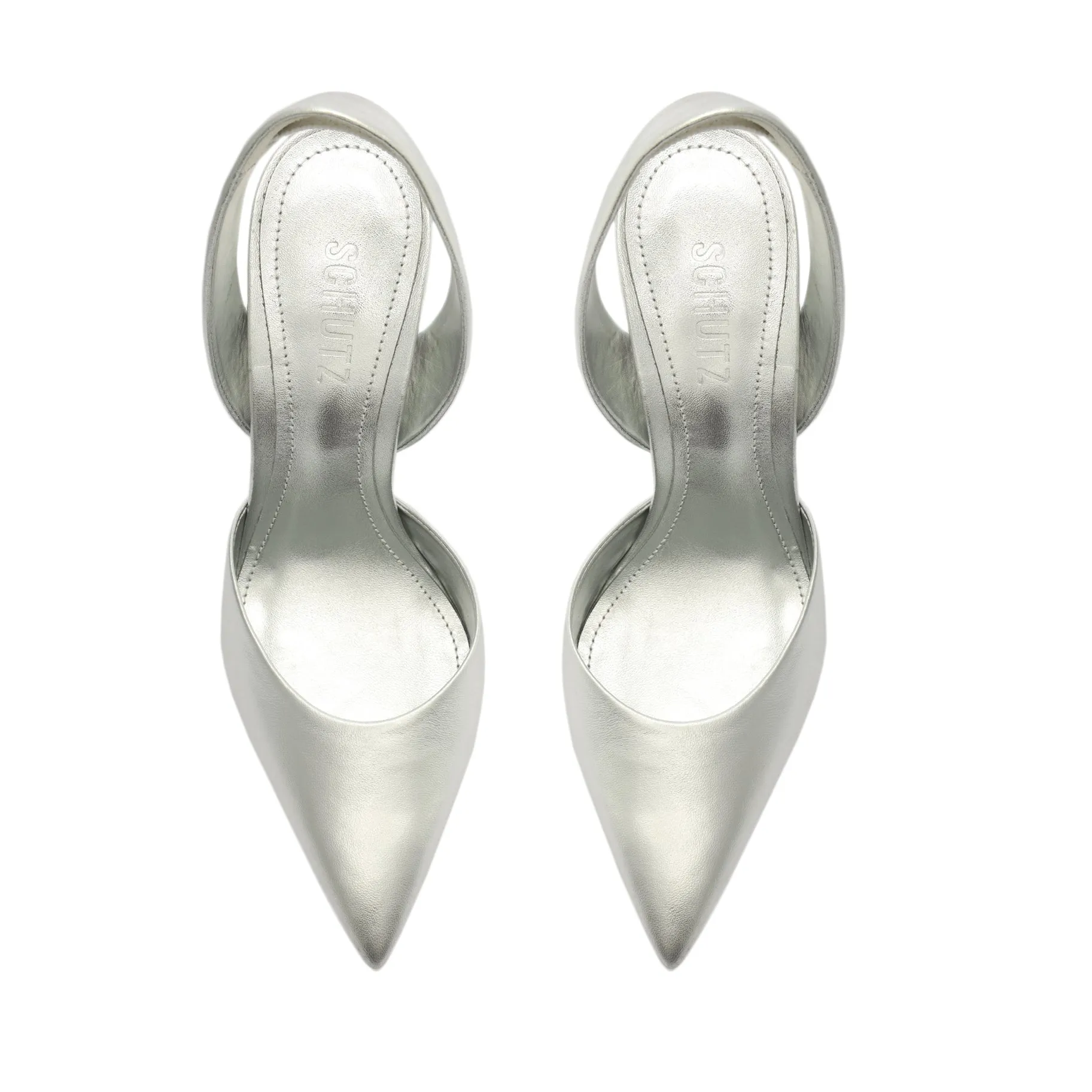 Lou Sling Metallic Leather Pump