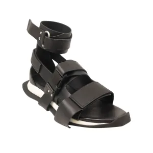 NIB RICK OWENS Black Leather Gladiator Sandals Size 7/40 $1413