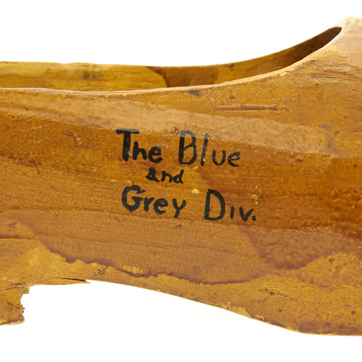 Original U.S. WWII 29th Infantry Division USGI Signed Dutch Wood Clogs - Bring Back