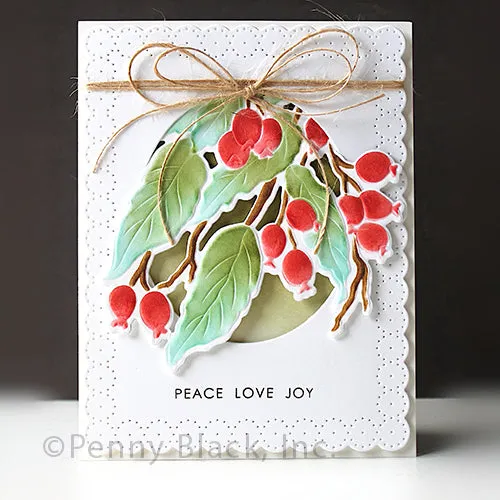 Penny Black 3D Berries Abound Layering Stencil 6"x 6"