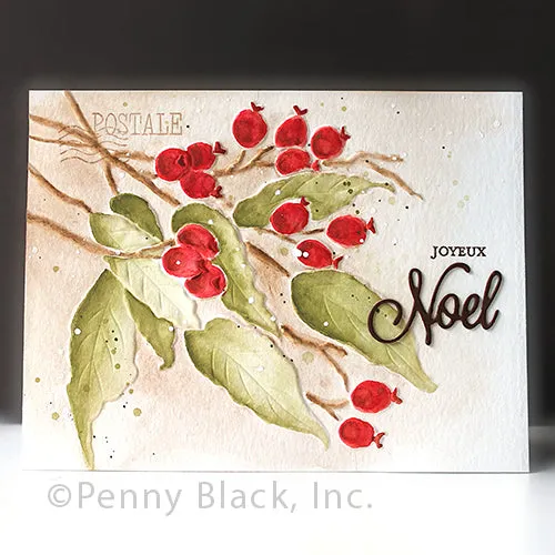 Penny Black 3D Berries Abound Layering Stencil 6"x 6"