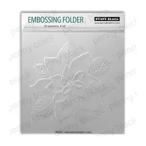 Penny Black 3D Embossing Folder 6"x 6" - Poinsettia