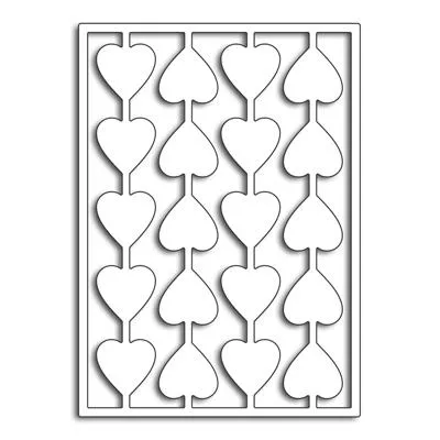 Penny Black Creative Dies String Of Hearts 3.5 inch X2.5 inch*