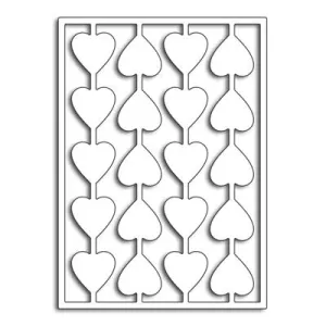Penny Black Creative Dies String Of Hearts 3.5 inch X2.5 inch*