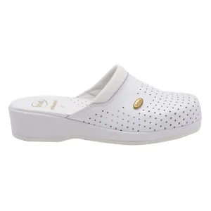 Scholl Clog Backguard - Unisex White Clogs, Size 35