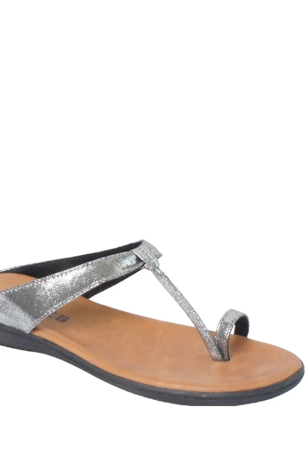 SOLES Shimmering Metallic Flat Sandals - Sparkle with Every Step