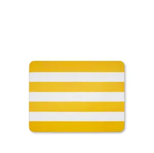 Stripe Cork-Backed Placemat in Lemon Yellow