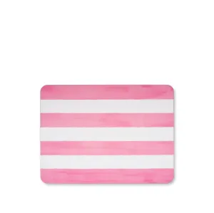 Stripe Cork-Backed Placemat in Rose Pink