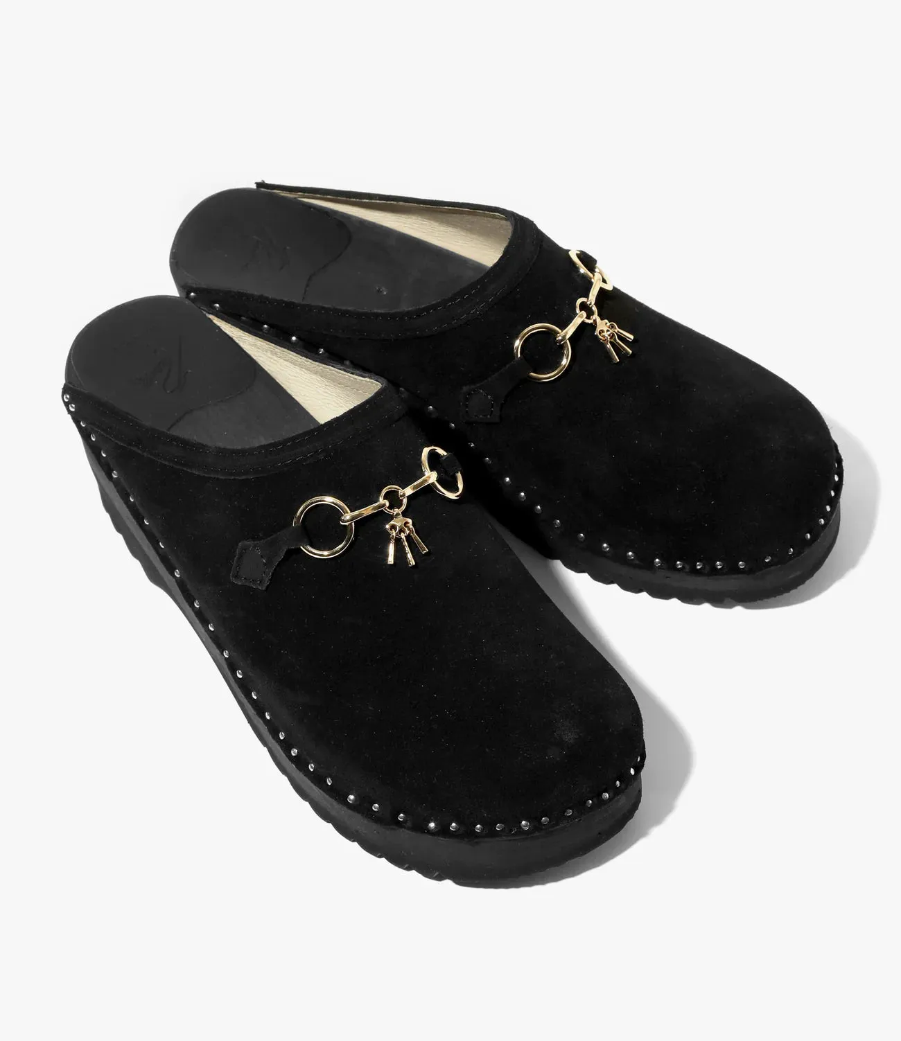 Tassel Bit 'Monet' Clog – Black Rough Out