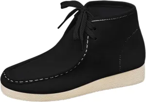 Women's Ankle Boots Retro Low Heel Short Ankle Booties Round Toe Slip On Walking Shoes Lace Up Fashion Sneakerss