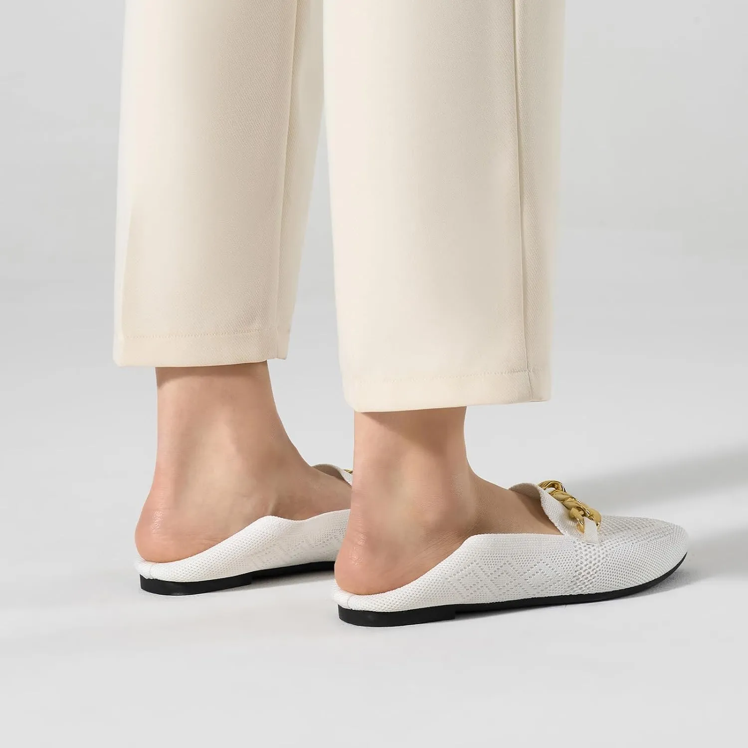 Womens Casual Dressy Loafers Comfortable Breathable Knit Loafers Lightweight Pointed Toe Flats for Women